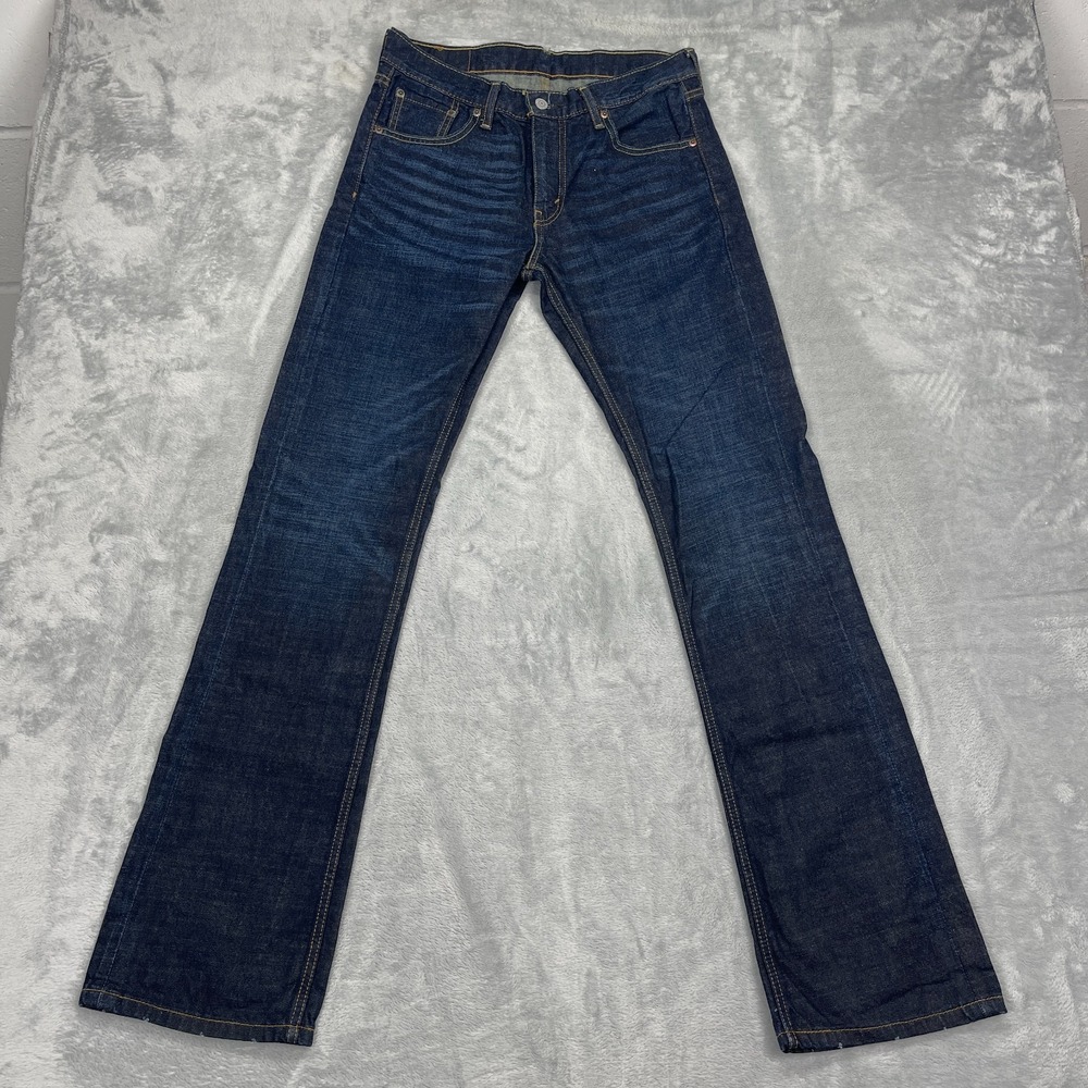 Levi's Jeans Mens 30x34 Blue Denim Dark Wash 527 Slim Bootcut Leg Streetwear